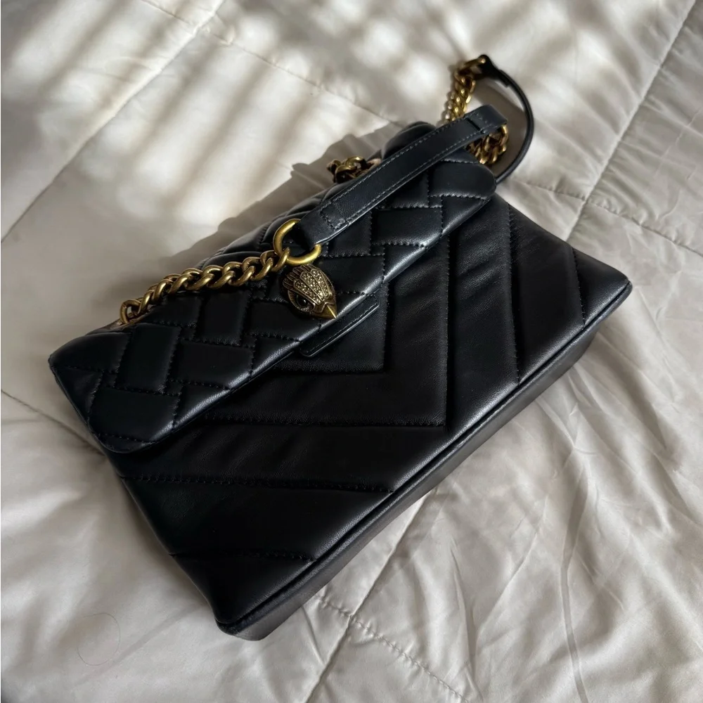 Kurt Geiger Black Leather Shoulder Bag - Picture 1 of 6